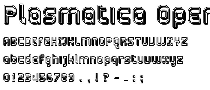 Plasmatica Open font